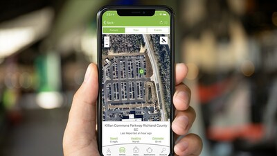 Customer locates vehicle using the Elo GPS mobile app.