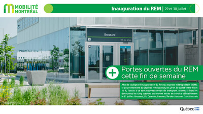 6. Inauguration du REM, fin de semaine du 28 juillet (Groupe CNW/Ministère des Transports et de la Mobilité durable)