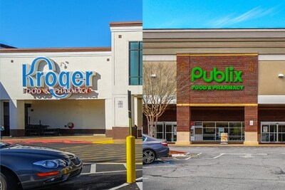 First National Realty Partners' latest acquisitions: Cherokee Commons (left) and Village Shoppes of East Cherokee (right)