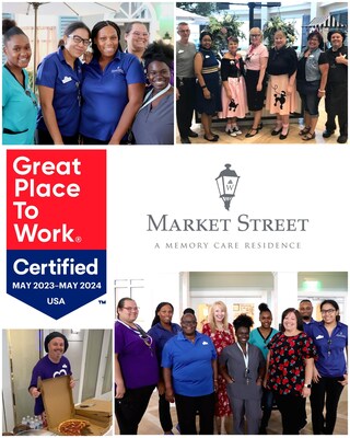 Market Street Memory Care Residence East Lake in Tarpon Springs, Florida celebrates five consecutive years as a certified Great Place to Work under the operational leadership of Watercrest Senior Living Group.