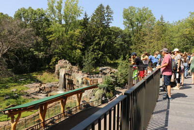 Minnesota Zoo Treetop Trail provides elevated views of nature and animal habitats including tigers, bison, moose, and camels.
