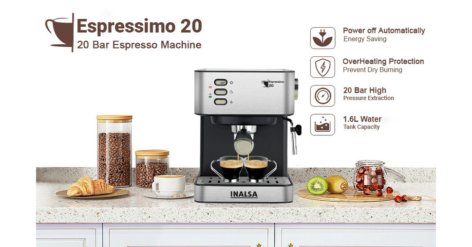 20Bar Electric Espresso Italian Coffee Machine Maker Pressure