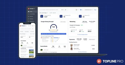 Topline Pro Application - central hub to automate and manage a home service businesses online presence and operations