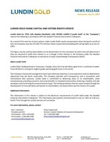 LUNDIN GOLD SHARE CAPITAL AND VOTING RIGHTS UPDATE (CNW Group/Lundin Gold Inc.)