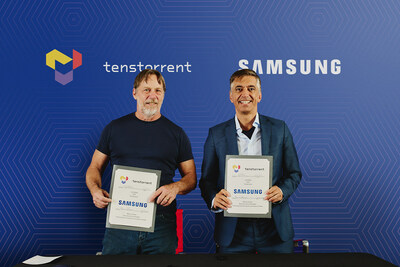 Tenstorrent CEO Jim Keller and Samsung Executive Vice President Marco Chisari