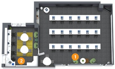 Torch.AI's All-Source Fusion Lab includes: (1) dual-purpose conference room, demonstration lab, and prototyping center, equipped with state-of-the-art video-teleconferencing (VTC); (2) all-source data fusion & data quality research center.