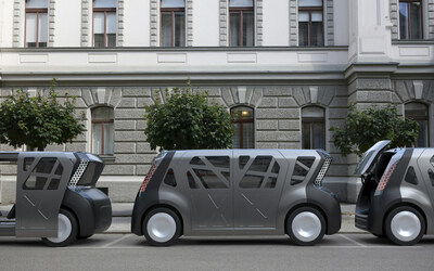 Steel E-Motive is a fully autonomous ride sharing vehicle concept showcasing the strength and durability of steel with a critical focus on sustainability for reaching net zero emissions targets.