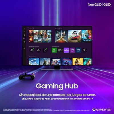 Gaming Hub ya está disponible en televisores y monitores Samsung Smart TV modelos 2022 en adelante.