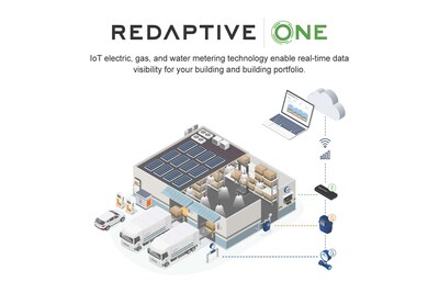Redaptive ONE: loT electric, gas, and water smart-metering technology enable real-time data dashboard for facility and energy managers' building portfolios.
