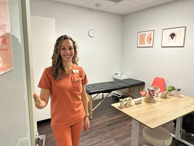 Origin Clinical Director, Dr. Kristyn Richard, PT, DPT at one of Origin's clinics.