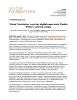 Press Release: Vilcek Foundation launches digital experience, "Pueblo Pottery: Stories in Clay"