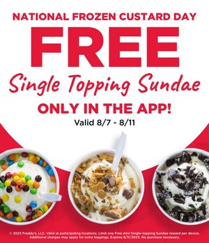 Freddy's offers free single-topping mini sundae in its app for National Frozen Custard Day