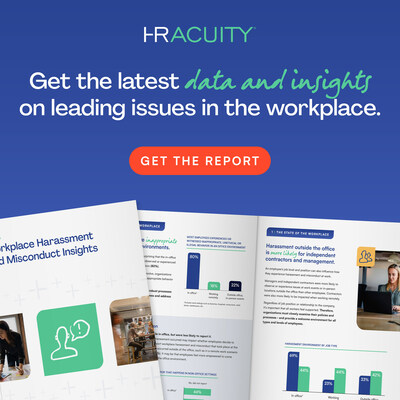 HR Acuity Study Reveals Key Insights on Workplace Harassment and Misconduct: Calls for Repairing Employee Trust in the Process to Improve Retention