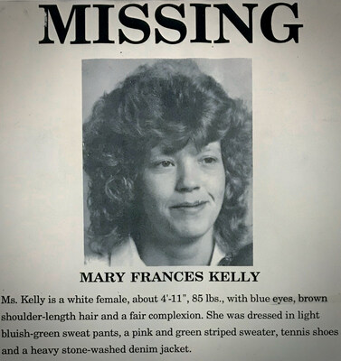 MISSING person poster, Mary Frances Kelly. (Family Photo)