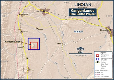 Figure 2: Project Location Plan with Project Mineral Licences (PRNewsfoto/Lindian Resources)