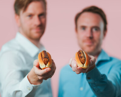 Introducing Meatable's Pork Sausages: Meatable's Founders CTO Daan Luining (L) and CEO Krijn de Nood (R)