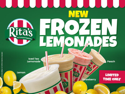 Available at all Rita’s Italian Ice & Frozen Custard locations for a limited time only starting August 7, new Frozen Lemonades come in four refreshing flavors – Classic Lemon, Strawberry, Peach and Iced Tea. Rita’s loyalty app members get an exclusive free taste by receiving a FREE small Frozen Lemonade with any purchase in their app starting August 7, and new users through September 3. The reward may be redeemed once per account through September 10.