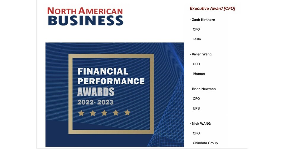 iHuman's Vivien Wang Recognized as CFO of the Year 20222023