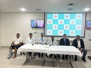 Multidisciplinary team of doctors perform lifesaving surgeries on a 30 year old road accident victim admitted with broken bones and brain haemorrhage
