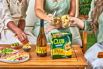 Introducing Club® x Butter Chardonnay Minis, a first-of-its-kind, wine-infused innovation from Club® Crackers featuring light, flaky, buttery Club® Minis infused with rich, creamy Butter Chardonnay by JaM Cellars available for a limited time. Please Drink Responsibly. JaM Cellars, Napa CA ©2023. CREDIT: EVAN KALMAN FOR CLUB® CRACKERS
