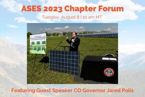 Colorado Governor Jared Polis to Deliver Renewable Energy Remarks at American Solar Energy Society's 52nd National Solar Conference