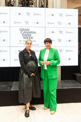 Minerva Alonso (right), Councillor for Economic Development, Industry, Trade and Crafts of the Cabildo de Gran Canaria & Cecilie Thorsmark (left), CEO of Copenhagen Fashion Week
