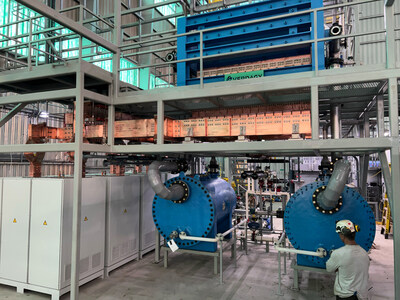 Verdagy is nearing completion of its 2MW electrolyzer at its pilot plant in Moss Landing, California.