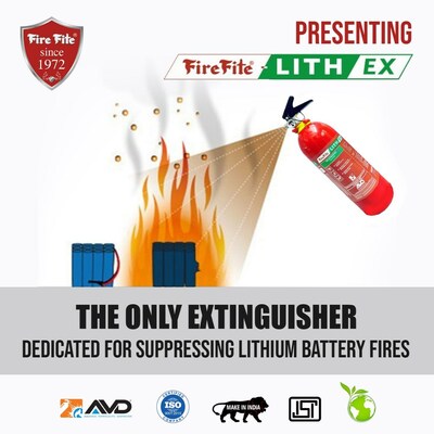 The only extinguisher dedicated for suppressing lithium battery fires