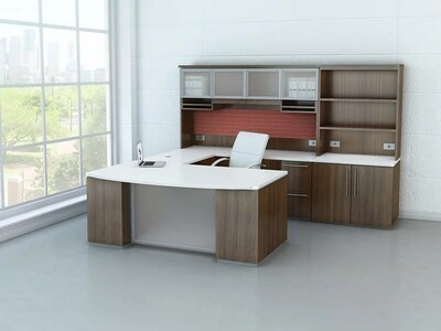 Canyon Series Casegoods Executive Desk by Maverick Desk. Now Available at Madison Liquidators!