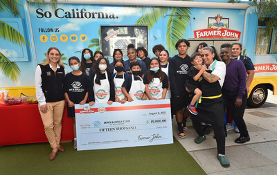 Farmer John donates $15,000 to the Boys & Girls Club of Hollywood and serves hot dogs to the members from the Farmer John food truck as part of the brand’s California Commitment Tour