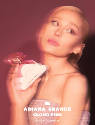 Ariana Grande debuts her latest fragrance, Cloud Pink