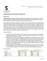 ShaMaran Reports Second Quarter 2023 Results (CNW Group/ShaMaran Petroleum Corp.)