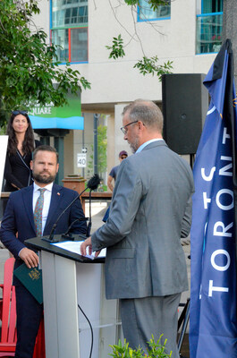 PortsToronto President and CEO, RJ Steenstra, offers remarks during the launch event. (CNW Group/PortsToronto)