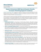 Keyera Announces 2023 Second Quarter Results, Increases Marketing Segment Guidance
