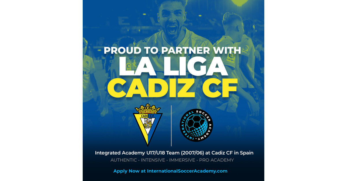 International Soccer Academy y el Cádiz CF de LA LIGA contratan para formar futbolistas con talento