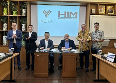 NETA Auto signed a MOU with Indonesian partner PT Handal Indonesia Motor (PRNewsfoto/Neta Auto)