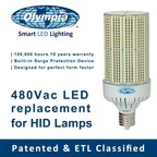 Olympia Lighting Launches Revolutionary 480Vac Cluster LED Lamps