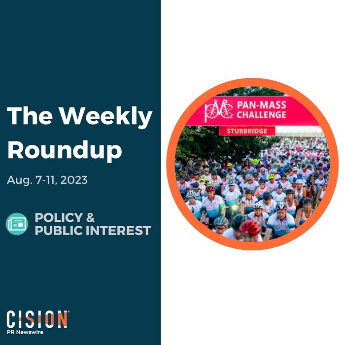 PR Newswire Weekly Policy & Public Interest Press Release Roundup, Aug. 7-11, 2023. Photo provided by Pan-Mass Challenge. https://prn.to/3QQMIXV