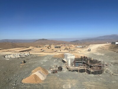 Figure 1 – Ongoing civil and concrete work at the new Zgounder processing plant (CNW Group/Aya Gold & Silver Inc)