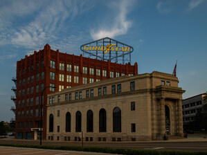 GOODYEAR RELIGHTS ICONIC SIGN ABOVE ITS FORMER WORLD HEADQUARTERS IN CELEBRATION OF THE COMPANY'S 125TH ANNIVERSARY