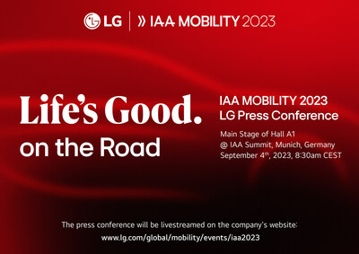 LG CEO To Present Company's Future Mobility Vision at IAA Mobility 2023