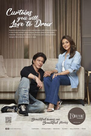 Home Decor brand D'Decor launches it's new campaign - 'Curtains You Will Love to Draw' featuring Gauri Khan and Shahrukh Khan