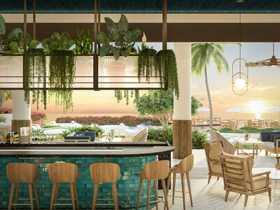 The hotel bar at The Andaz Hotel and Residences Turks & Caicos