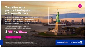 Livelo e Copa Airlines lançam parceria que permite a transferência de pontos em milhas ConnectMiles, programa de fidelidade da companhia aérea