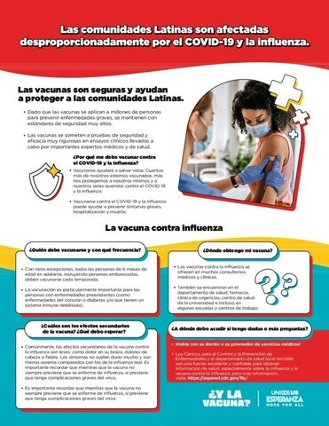 Spanish infographic for the ¿Y La Vacuna? campaign.