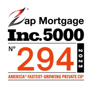 Zap Mortgage Ranks No. 294 on the 2023 Inc. 5000 &amp; #1 Veteran Owned Lender