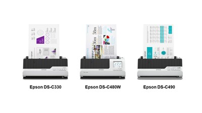 Epson America, a global leader in imaging technology, today introduced the DS-C330, DS-C480W and DS-C490 compact desktop document scanners for efficient workspaces.