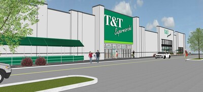 Photo de rendu du nouvel emplacement de T&T  Brossard (Groupe CNW/T&T Supermarch)