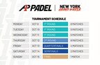 A1 Padel NYC Tournament Schedule