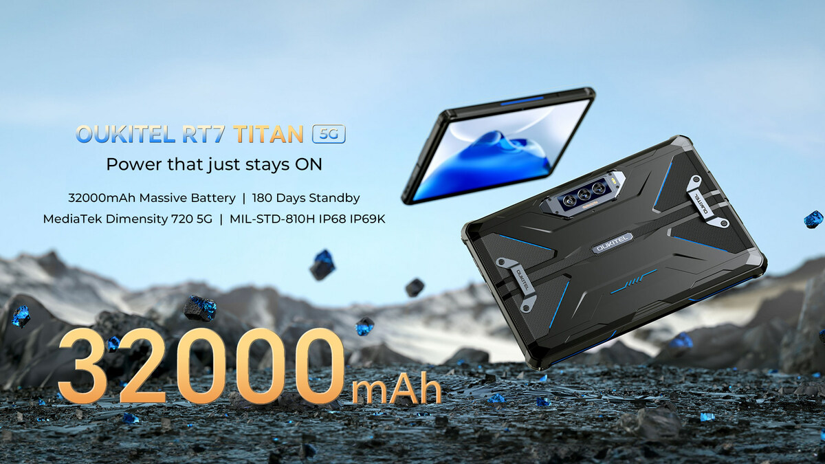 OUKITEL RT7 Titan, la première tablette 5G robuste au monde avec